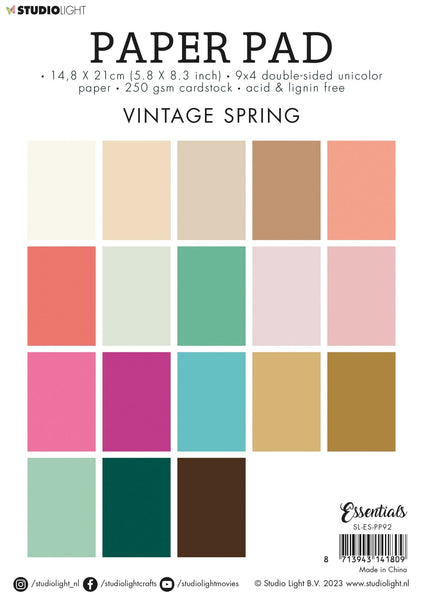 Studio Light - Essentials Paper Pad - Vintage Spring