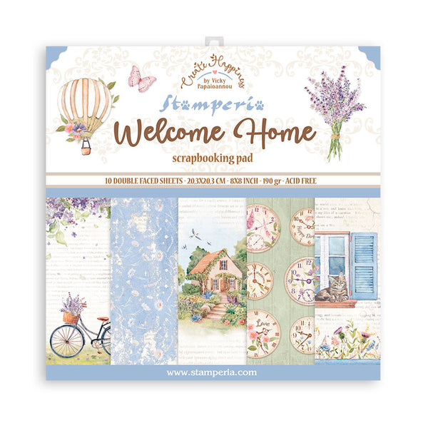 Vicky Papaioannou - Create Happiness - Welcome Home - 8 x 8 Scrapbooking Pad