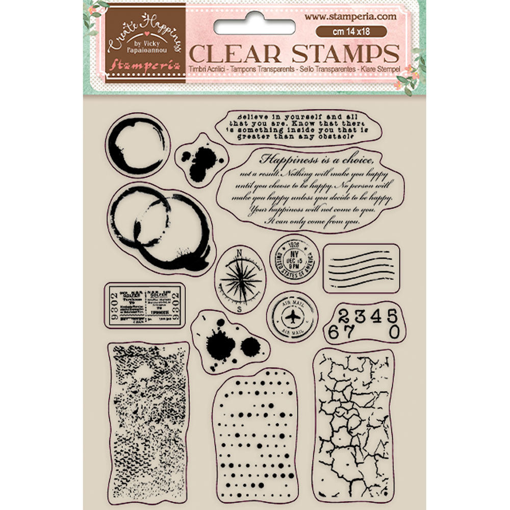 Stamperia - Vicky Papaioannou - Create Happiness - Elements stamp set