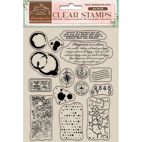 Stamperia - Vicky Papaioannou - Create Happiness - Elements stamp set