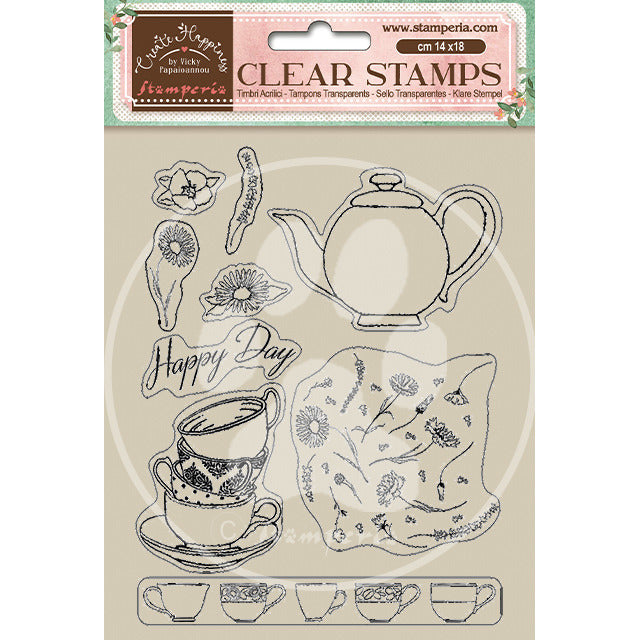 Vicky Papaioannou - Create Happiness - Welcome Home - Cups stamp set