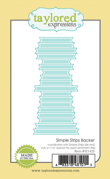Taylored Expressions - Simple Strips - Backer die set