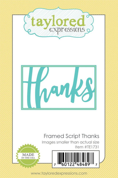 Taylored Expressions - Framed Script Thanke die