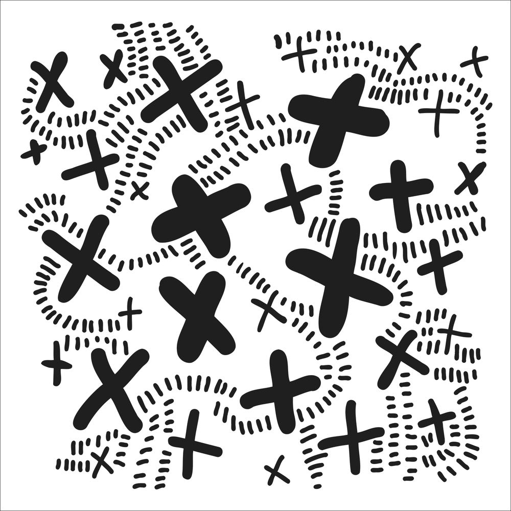 6 x 6 - The Crafter's Workshop - Balzer Designs - X Trail stencil