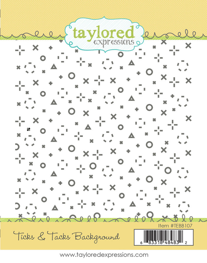 Taylored Expressions - Ticks & Tacks Background stamp