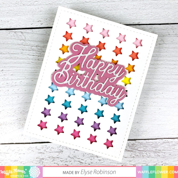Waffle Flower - Happy Birthday die set