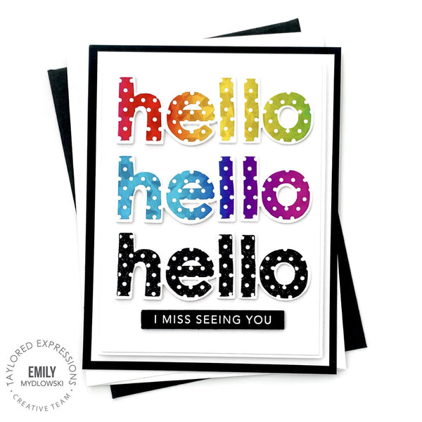 Taylored Expressions - Big Hello - Coordinating die set