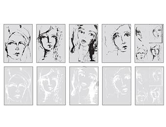 Dina Wakley Media - Collage Paper - Faces