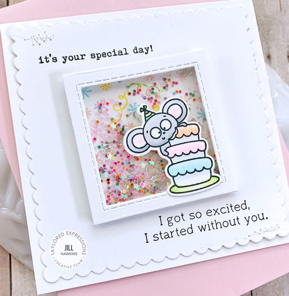 Taylored Expressions - Millie's Birthday Bash cling stamp set