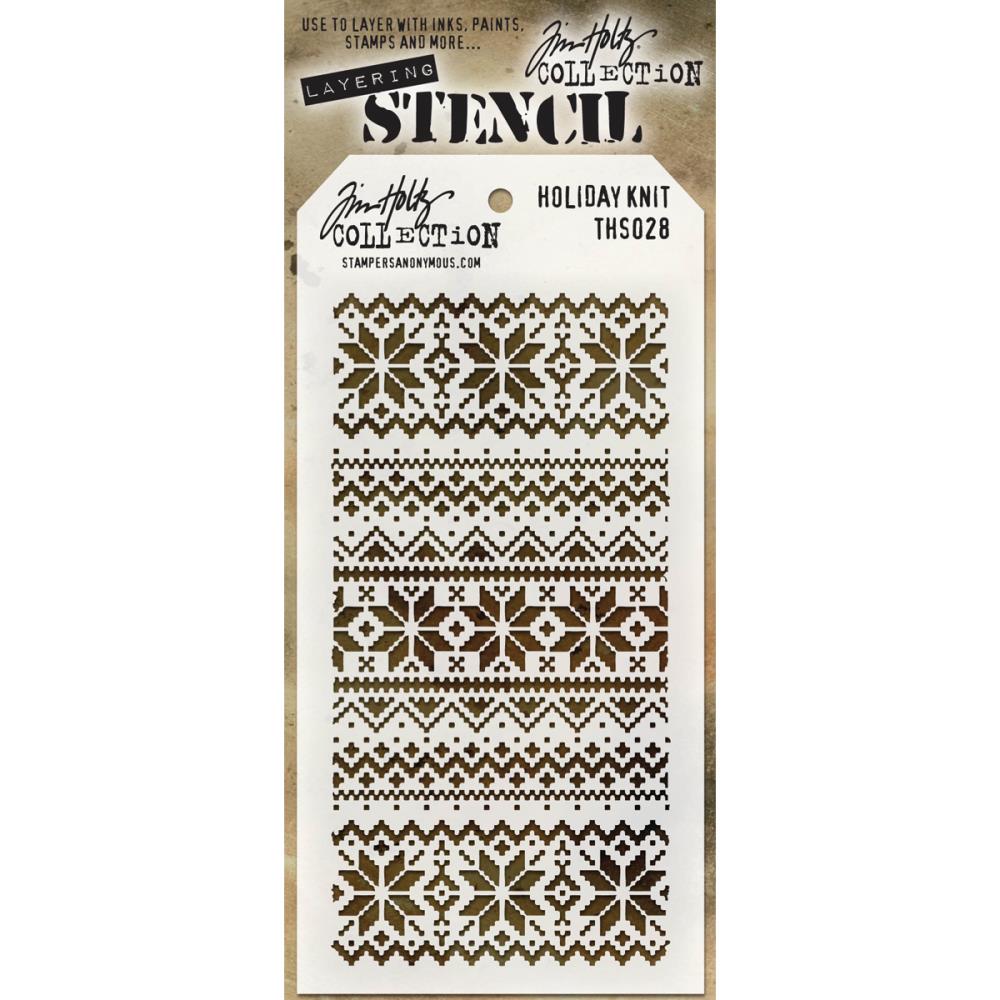 Tim Holtz - Layering Stencil - Holiday Knit