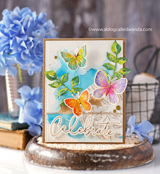 Pinkfresh Studio - Small Butterflies layering stencils