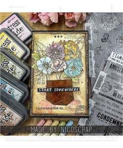 Stampers Anonymous - Tim Holtz - Floral Elements cling stamp set