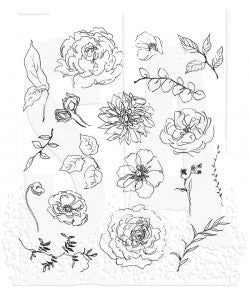 Stampers Anonymous - Tim Holtz - Floral Elements cling stamp set